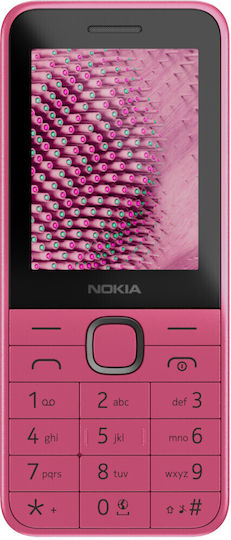 Nokia 225 4G (2024) Dual SIM Mobile with Buttons (English Menu) Pink view 1