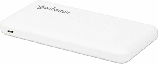 Manhattan 406277 Power Bank 10000mAh with 2 USB-A Ports White view 3