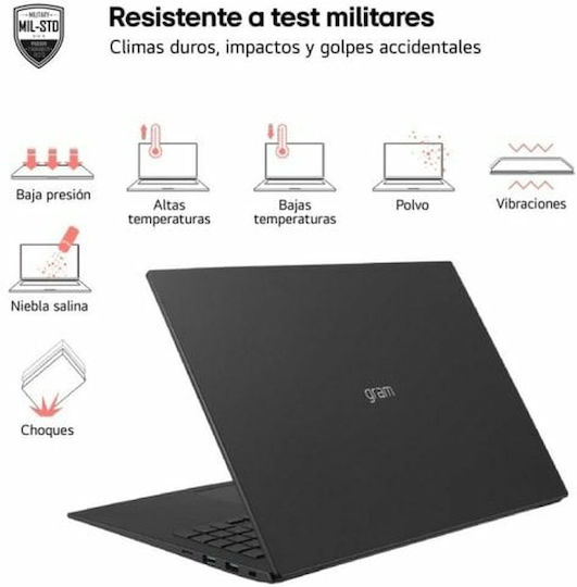 Laptop LG 16Z90S-G.AD76B 16" IPS UHD (Ultra 7-155H/32GB/512GB SSD/W11 Home) (ES Keyboard) vue 7