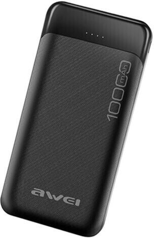 Awei P37K Power Bank 10000mAh with 2 USB-A Ports and USB-C Port Black vue 2