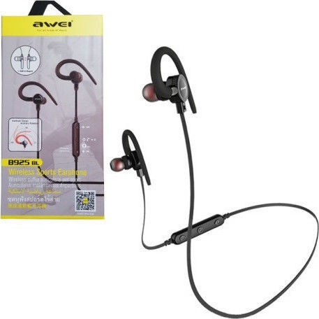Awei B925BL In-ear Bluetooth Handsfree Earphones with Sweat Resistance Black view 2