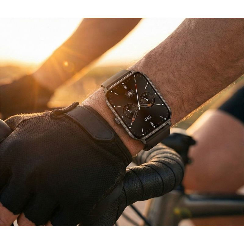 Gravity GT36-5 45mm Smartwatch with Heart Rate Monitor (Black) vue 4