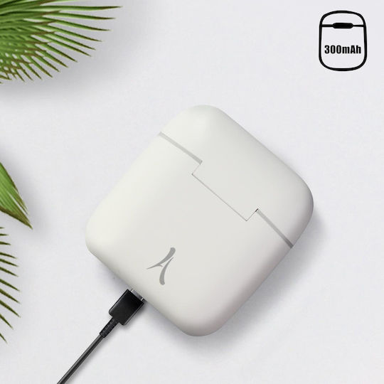 Akashi ALTBUDSBTWH Earbud Bluetooth Handsfree Earphones with Charging Case White view 4