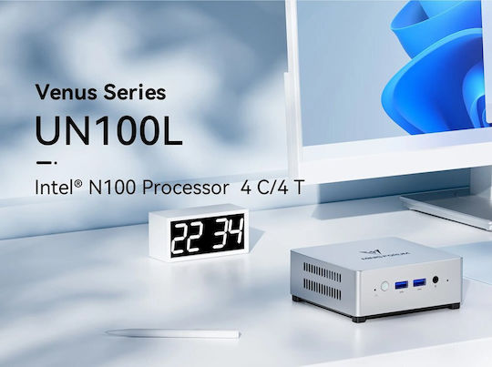 Minisforum UN100L Mini PC (N-Series N100/16GB DDR5/512GB SSD/W11 Pro) vue 5