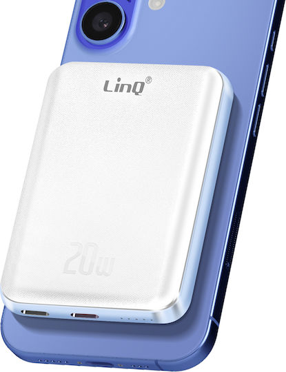 LinQ W8205 MagSafe Power Bank 5000mAh 15W Power Delivery White