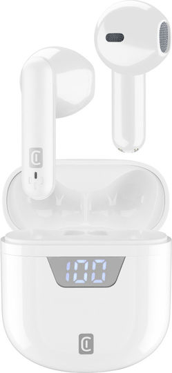 Cellular Line Seek Earbud Bluetooth Handsfree Earphones with Charging Case White