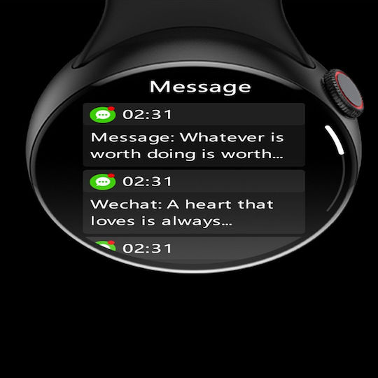 Microwear W8 Pro 39mm Smartwatch with Heart Rate Monitor (Black) view 6