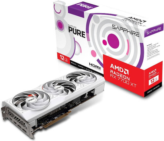 Sapphire Radeon RX 7700 XT 12GB GDDR6 Pure OC Graphics Card view 1