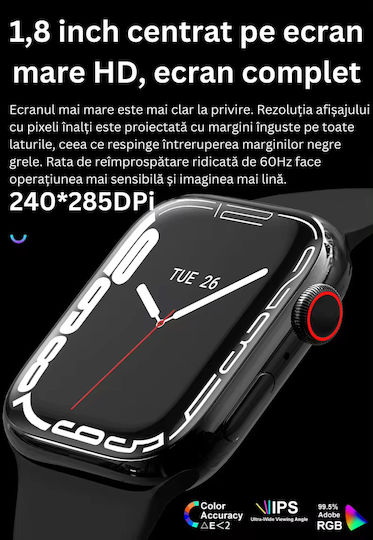 Smartwatch Fitness Bracelet I7 By D&k Call Sms Social Media Notifications Physical Activity Monitoring Sleep Heart Rate Pedometer Music Player Black view 4