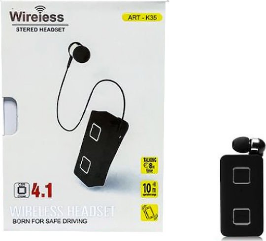 Cube Paradox K-35 In-ear Bluetooth Handsfree Earphone Lapel Black view 9
