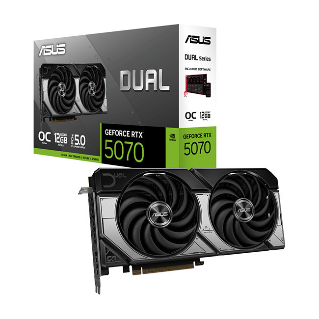 Asus GeForce RTX 5070 12GB GDDR7 Dual OC Edition Graphics Card 90YV0M17-M0NA00