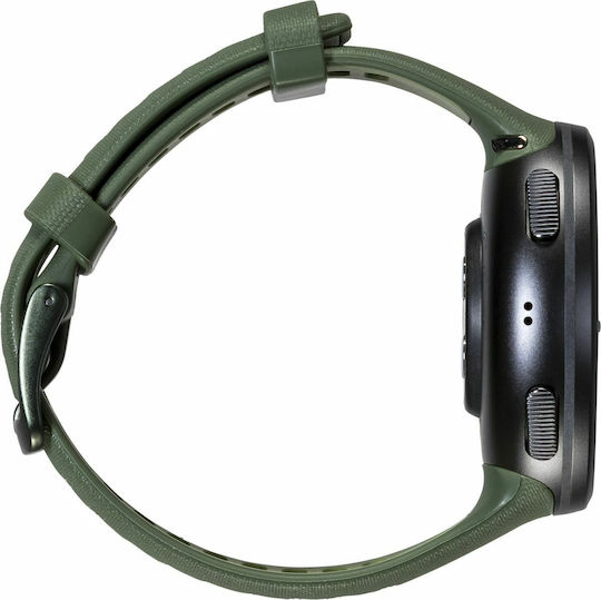 Polar Vantage V2 Aluminium 47mm Waterproof Smartwatch with Heart Rate Monitor (Black with Green Strap) vista 6