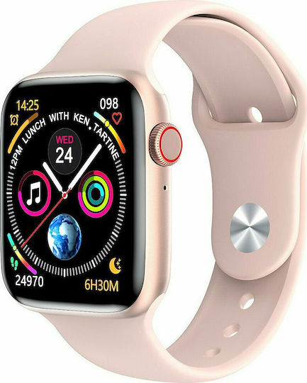 W26+ 44mm Smartwatch with Heart Rate Monitor (Pink)