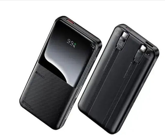 Remax RPP-680 Power Bank 20000mAh 22.5W with USB-A Port and USB-C Port Power Delivery Black vue 6