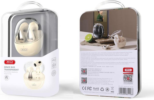 XO X32 Space Bus Earbud Bluetooth Handsfree Earphones with Charging Case Beige view 7