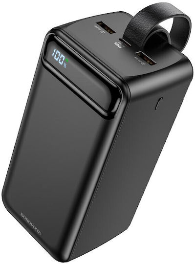 Borofone BJ14D Power Bank 50000mAh with 2 USB-A Ports and USB-C Port Black