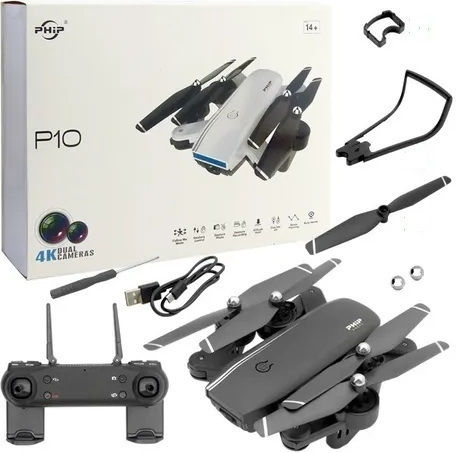 Phip P10 Dual Camera Drone 2.4 GHz with 4K Camera and Controller view 1