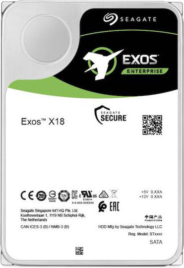 Seagate Exos X18 FastFormat 14TB HDD Hard Drive 3.5" SATA III 7200rpm with 256MB Cache for NAS / Server ST14000NM000J view 2