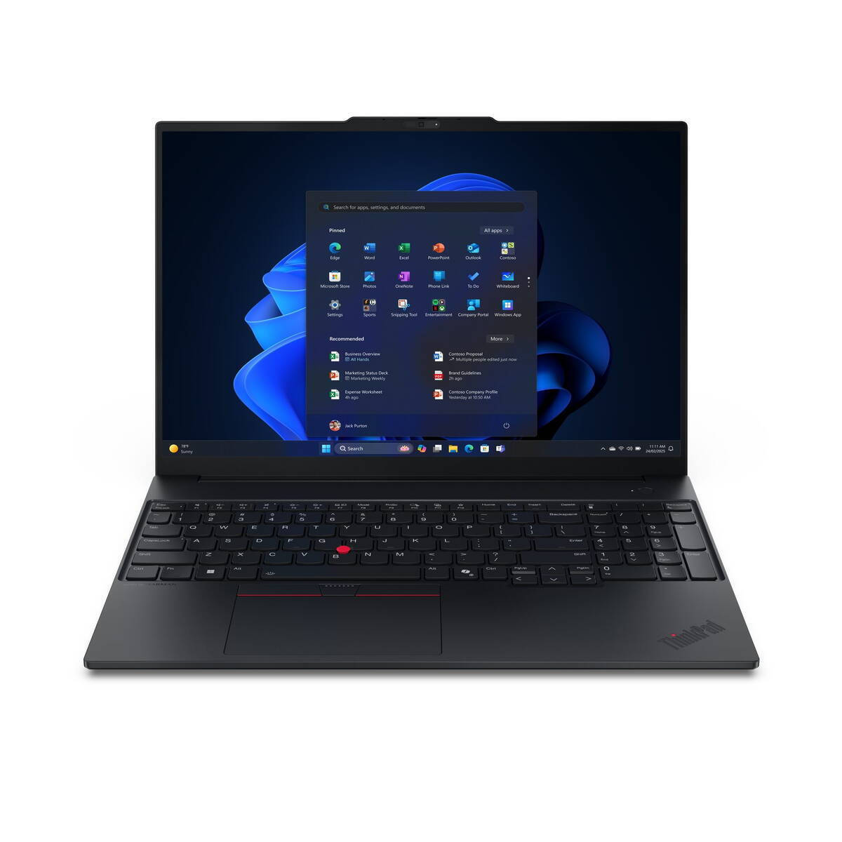 Lenovo ThinkPad E16 Gen 3 16" IPS FHD+ (Ryzen 5-220/16GB/512GB SSD/Radeon 740M/W11 Pro) Black (UK Keyboard)