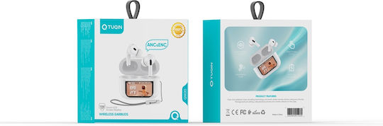Tuqin QW20 Pro In-ear Bluetooth Handsfree Earphones with Charging Case White view 2
