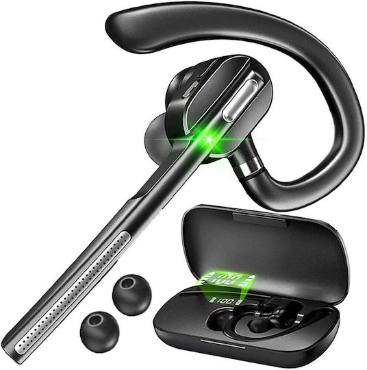 Renew Force In-ear Bluetooth Handsfree Earphone with Charging Case Black view 1