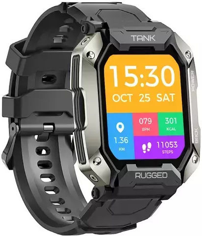 Kospet Tank M1 Pro 43mm Waterproof Smartwatch with Heart Rate Monitor (Black) view 2