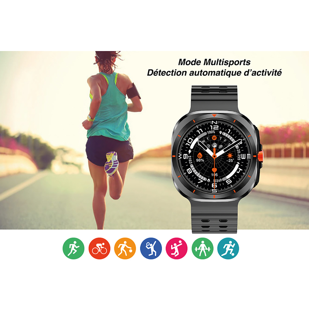 Avizar Copernic Smartwatch (Black) view 3