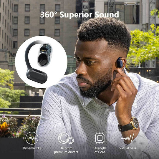 Oladance OLA02 Open Ear Bluetooth Handsfree Earphones with Sweat Resistance and Charging Case Blue vue 3
