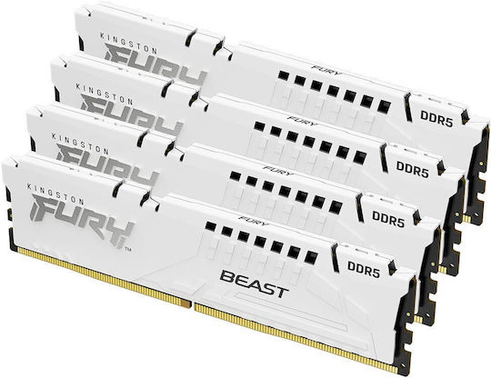 Kingston Fury Beast 64GB DDR5 RAM with 4 Modules (4x16GB) and 6000 Speed for Desktop (KF560C40BWK4-64)