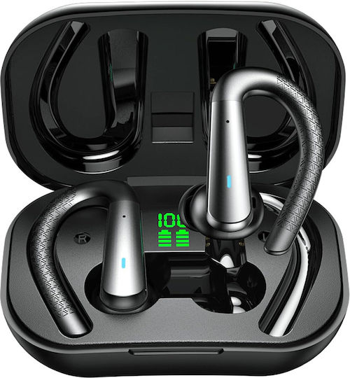Vichema Aerofit Wireless Earbuds Hd Calls Ipx6 Waterproof Fast Charge Usb-c Touch Control Led Display Deep Bass Ios Android Black vista 2