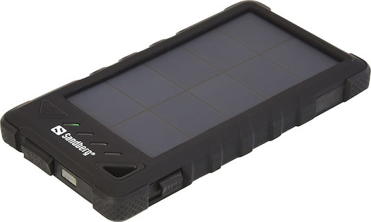Sandberg Outdoor Solar Power Bank 8000mAh with 2 USB-A Ports Black