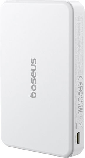Baseus Airpow2 Qi2 Power Bank 10000mAh 22.5W with USB-A Port and USB-C Port White view 6