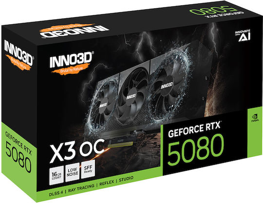 Inno 3D GeForce RTX 5080 16GB GDDR7 X3 OC Graphics Card view 3