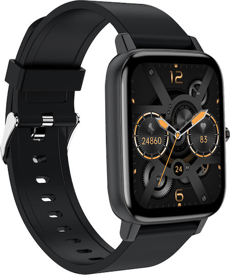 Vogue Mensa 43mm Smartwatch with Heart Rate Monitor (Black) view 3