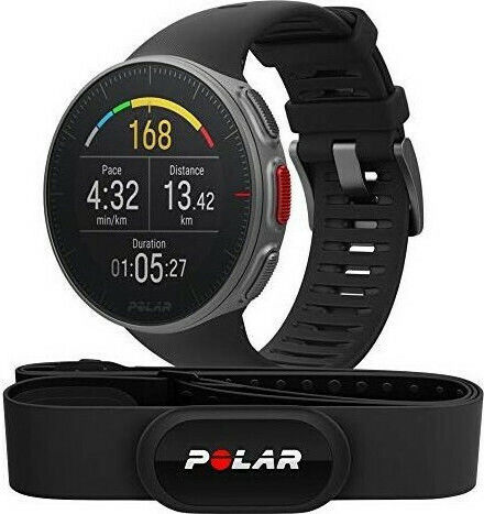 Polar Vantage V HR Stainless Steel 46mm Waterproof Smartwatch with Heart Rate Monitor (Black) view 6