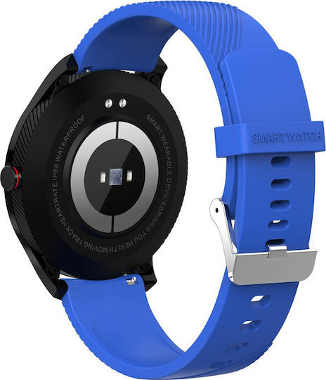 DAS.4 SG08 Stainless Steel 48mm Smartwatch with Heart Rate Monitor (Blue) view 4