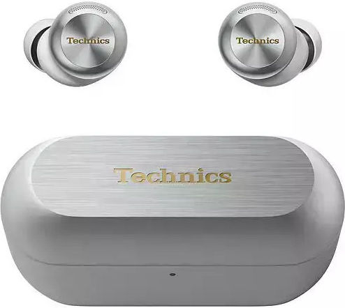 Technics EAH-AZ100 In-ear Bluetooth Handsfree Earphones with Sweat Resistance and Charging Case Silver view 2