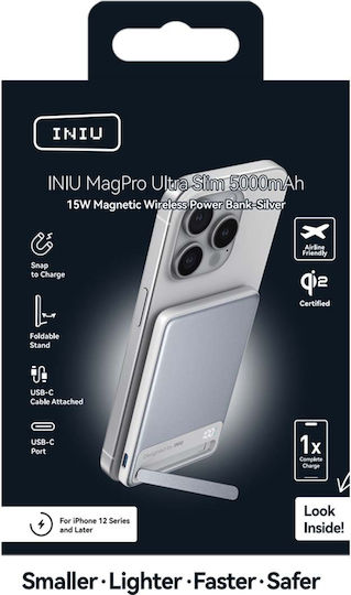 Iniu Power Bank 5000mAh Silver view 6
