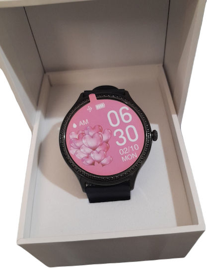AK35 Aluminium Smartwatch with Heart Rate Monitor (Black)