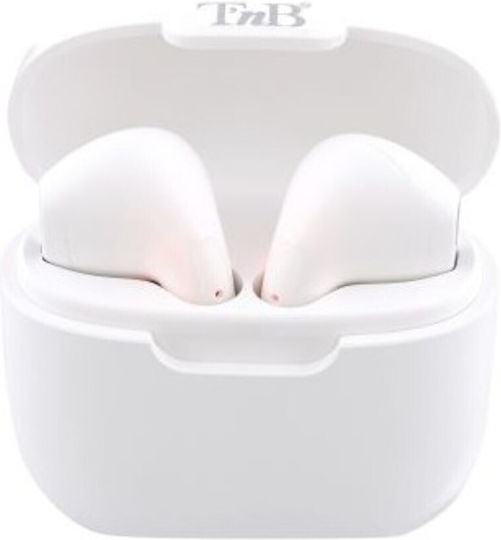 T'nB Feat 3 In-ear Bluetooth Handsfree Earphones with Charging Case White view 1
