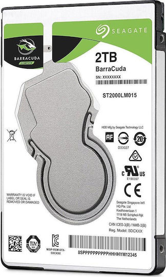 Seagate Barracuda 2TB HDD Hard Drive 2.5" SATA III 5400rpm with 128MB Cache for Desktop / Laptop / PS4 ST2000LM015 vista 5