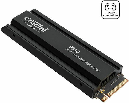 Crucial P310 SSD 4TB M.2 Type with PCI Express 4.0 Connection and Heatsink CT4000P310SSD5 vue 3