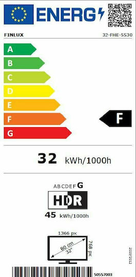 Finlux Smart Television 32" HD Ready LED 32FHE5530 HDR (2020) view 2