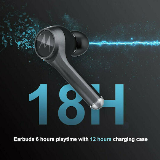 Motorola Vervebuds 800 Bluetooth Handsfree Earphones with Sweat Resistance and Charging Case Black view 7