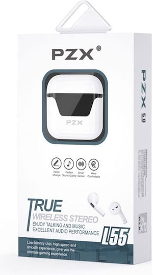 PZX L55 In-ear Bluetooth Handsfree Earphones with Charging Case White view 2