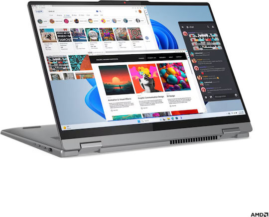 Lenovo IdeaPad 5 2-in-1 14AHP9 14" OLED FHD+ Touchscreen (Ryzen 7-8845HS/16GB/512GB SSD/W11 Home) Luna Grey (GR Keyboard) view 4