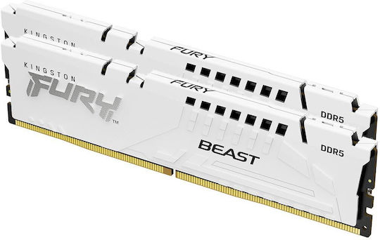 Kingston Fury Beast DDR5 64GB RAM with 2x32GB Modules and Speed 6000 for Desktop KF560C36BWEK2-64