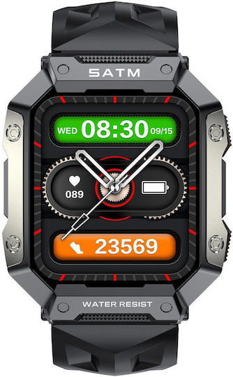 Pg333 1.91 Inch Waterproof Smart Sports Watch Support Heart Rate Monitoring Blood Pressure Monitoring Black view 1