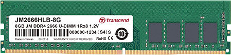 Transcend JetRam DDR4 with Module 1x16GB and Speed 2666 for Desktop JM2666HLB-16G view 1