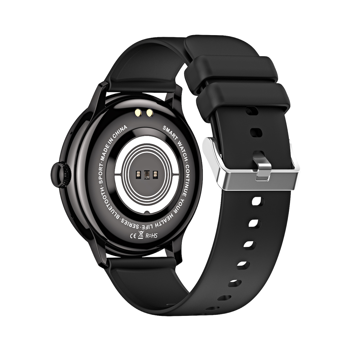 Aluminium Smartwatch with Heart Rate Monitor (Black) view 2